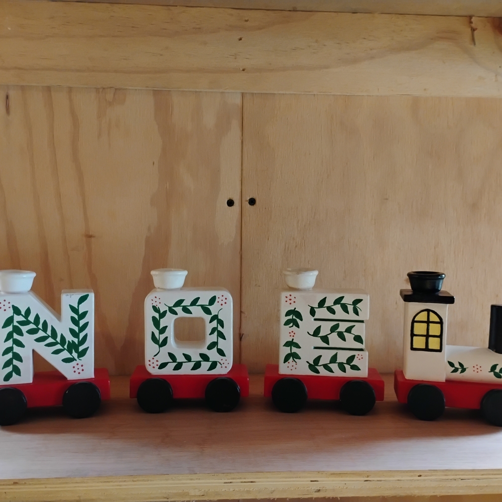 Festive NOEL Train Candle Holder